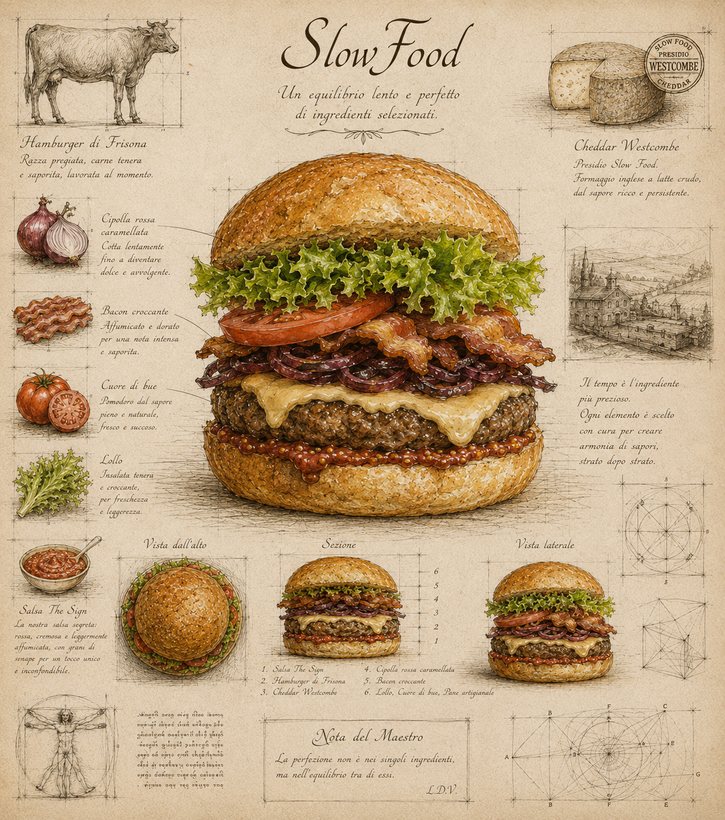 Slow Food: hamburger di Frisona con cheddar Westcombe